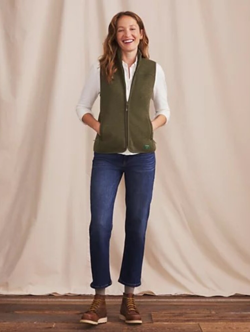 Orvis R65 Sweater Fleece Vest- Tarragon - Picture 4 of 10